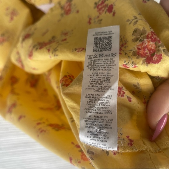 ASOS DESIGN lace insert mini smock dress in floral print size 8 - Picture 8 of 12